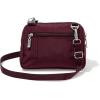 imageBaggallini Triple Zip Small Crossbody Bag for Women  8x6 inch Convertible Fanny Pack Belt Bag  Lightweight WaterresistantDark Cherry