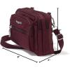 imageBaggallini Triple Zip Small Crossbody Bag for Women  8x6 inch Convertible Fanny Pack Belt Bag  Lightweight WaterresistantDark Cherry