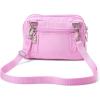 imageBaggallini Triple Zip Small Crossbody Bag for Women  8x6 inch Convertible Fanny Pack Belt Bag  Lightweight WaterresistantHibiscus Pink