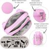 imageBaggallini Triple Zip Small Crossbody Bag for Women  8x6 inch Convertible Fanny Pack Belt Bag  Lightweight WaterresistantHibiscus Pink
