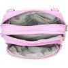 imageBaggallini Triple Zip Small Crossbody Bag for Women  8x6 inch Convertible Fanny Pack Belt Bag  Lightweight WaterresistantHibiscus Pink