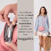 imageBaggallini Triple Zip Small Crossbody Bag for Women  8x6 inch Convertible Fanny Pack Belt Bag  Lightweight WaterresistantLavender Surf