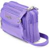 imageBaggallini Triple Zip Small Crossbody Bag for Women  8x6 inch Convertible Fanny Pack Belt Bag  Lightweight WaterresistantLavender Surf