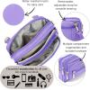 imageBaggallini Triple Zip Small Crossbody Bag for Women  8x6 inch Convertible Fanny Pack Belt Bag  Lightweight WaterresistantLavender Surf