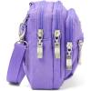 imageBaggallini Triple Zip Small Crossbody Bag for Women  8x6 inch Convertible Fanny Pack Belt Bag  Lightweight WaterresistantLavender Surf
