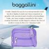 imageBaggallini Triple Zip Small Crossbody Bag for Women  8x6 inch Convertible Fanny Pack Belt Bag  Lightweight WaterresistantLavender Surf