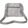imageBaggallini Triple Zip Small Crossbody Bag for Women  8x6 inch Convertible Fanny Pack Belt Bag  Lightweight WaterresistantLight Grey Petal