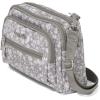 imageBaggallini Triple Zip Small Crossbody Bag for Women  8x6 inch Convertible Fanny Pack Belt Bag  Lightweight WaterresistantLight Grey Petal