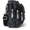 imageBaggallini Triple Zip Small Crossbody Bag for Women  8x6 inch Convertible Fanny Pack Belt Bag  Lightweight WaterresistantMidnight Blossom