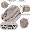 imageBaggallini Triple Zip Small Crossbody Bag for Women  8x6 inch Convertible Fanny Pack Belt Bag  Lightweight WaterresistantMoonrock Puff
