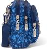 imageBaggallini Triple Zip Small Crossbody Bag for Women  8x6 inch Convertible Fanny Pack Belt Bag  Lightweight WaterresistantNavy Petal