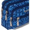 imageBaggallini Triple Zip Small Crossbody Bag for Women  8x6 inch Convertible Fanny Pack Belt Bag  Lightweight WaterresistantNavy Petal