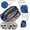 imageBaggallini Triple Zip Small Crossbody Bag for Women  8x6 inch Convertible Fanny Pack Belt Bag  Lightweight WaterresistantNavy Petal