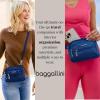 imageBaggallini Triple Zip Small Crossbody Bag for Women  8x6 inch Convertible Fanny Pack Belt Bag  Lightweight WaterresistantPacific