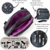 imageBaggallini Triple Zip Small Crossbody Bag for Women  8x6 inch Convertible Fanny Pack Belt Bag  Lightweight WaterresistantPewter Floral
