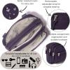 imageBaggallini Triple Zip Small Crossbody Bag for Women  8x6 inch Convertible Fanny Pack Belt Bag  Lightweight WaterresistantPlum Twilight Puff