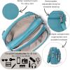 imageBaggallini Triple Zip Small Crossbody Bag for Women  8x6 inch Convertible Fanny Pack Belt Bag  Lightweight WaterresistantSeaside Blue