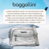 imageBaggallini Triple Zip Small Crossbody Bag for Women  8x6 inch Convertible Fanny Pack Belt Bag  Lightweight WaterresistantSilver Metallic Quilt