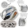 imageBaggallini Triple Zip Small Crossbody Bag for Women  8x6 inch Convertible Fanny Pack Belt Bag  Lightweight WaterresistantSilver Metallic Quilt