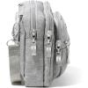 imageBaggallini Triple Zip Small Crossbody Bag for Women  8x6 inch Convertible Fanny Pack Belt Bag  Lightweight WaterresistantStone