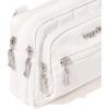 imageBaggallini Triple Zip Small Crossbody Bag for Women  8x6 inch Convertible Fanny Pack Belt Bag  Lightweight WaterresistantWhite