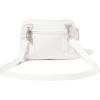imageBaggallini Triple Zip Small Crossbody Bag for Women  8x6 inch Convertible Fanny Pack Belt Bag  Lightweight WaterresistantWhite