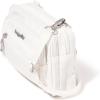 imageBaggallini Triple Zip Small Crossbody Bag for Women  8x6 inch Convertible Fanny Pack Belt Bag  Lightweight WaterresistantWhite
