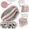 imageBaggallini Triple Zip Small Crossbody Bag for Women  8x6 inch Convertible Fanny Pack Belt Bag  Lightweight WaterresistantWoodrose