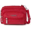 imageBaggallini Triple Zip Small Crossbody Bag for Women  8x6 inch Convertible Fanny Pack Belt Bag  Lightweight WaterresistantApple