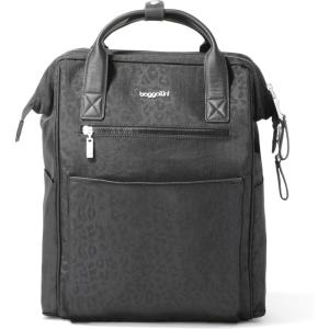 imageBaggallini Soho Backpack  Travel Laptop Backpack for Women  Lightweight WaterResistant Luggage Bag French NavyBlack Cheetah
