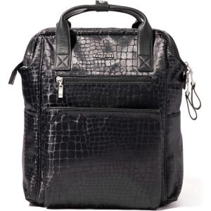 imageBaggallini Soho Backpack  Travel Laptop Backpack for Women  Lightweight WaterResistant Luggage Bag French NavyBlack Croc Jacquard