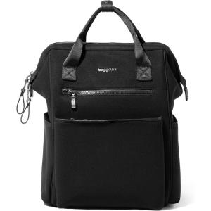 imageBaggallini Soho Backpack  Travel Laptop Backpack for Women  Lightweight WaterResistant Luggage Bag French NavyBlack Neoprene
