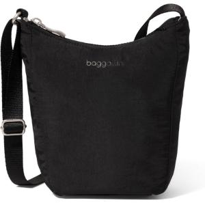 imageBaggallini Swift Mini Crossbody Bag for Women  45x7 Small Travel Purse with Crossbody Strap and RFIDBlite Black