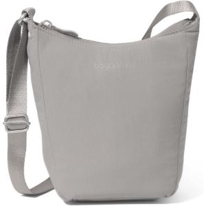 imageBaggallini Swift Mini Crossbody Bag for Women  45x7 Small Travel Purse with Crossbody Strap and RFIDBlite Silver Sand