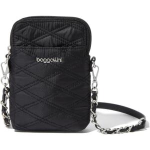 imageBaggallini Take Two Bryant RFID Crossbody BagBlack Quilt With Chain