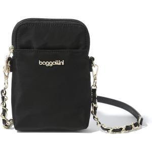 imageBaggallini Take Two Bryant RFID Crossbody BagBlack With Gold Hardware and Chain