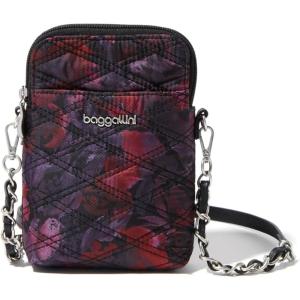 imageBaggallini Take Two Bryant RFID Crossbody BagRed Onyx Watercolor Quilt With Chain
