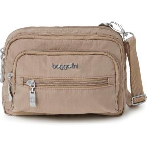 imageBaggallini Triple Zip Small Crossbody Bag for Women  8x6 inch Convertible Fanny Pack Belt Bag  Lightweight WaterresistantBeach