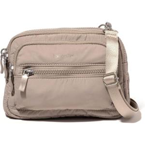 imageBaggallini Triple Zip Small Crossbody Bag for Women  8x6 inch Convertible Fanny Pack Belt Bag  Lightweight WaterresistantMoonrock Puff