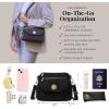 imageBaggallini Calais Crossbody Bags for Women 10x7 Lightweight WaterResistant Travel PurseRFID ProtectionampampInterior OrganizationBlack  Gold Hardware