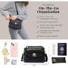 imageBaggallini Calais Crossbody Bags for Women 10x7 Lightweight WaterResistant Travel PurseRFID ProtectionampampInterior OrganizationBlack Croc Jacquard