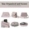 imageBaggallini Calais Crossbody Bags for Women 10x7 Lightweight WaterResistant Travel PurseRFID ProtectionampampInterior OrganizationBlush Shimmer