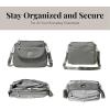 imageBaggallini Calais Crossbody Bags for Women 10x7 Lightweight WaterResistant Travel PurseRFID ProtectionampampInterior OrganizationSterling Shimme