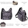 imageBaggallini Criss Cross 10x11 Crossbody Women Lightweight WaterResistant Nylon Travel Bag WRFID ampamp Quick Access PocketsBlack Hydrangea