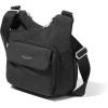 imageBaggallini Criss Cross 10x11 Crossbody Women Lightweight WaterResistant Nylon Travel Bag WRFID ampamp Quick Access PocketsBlack Python Emboss