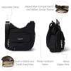 imageBaggallini Criss Cross 10x11 Crossbody Women Lightweight WaterResistant Nylon Travel Bag WRFID ampamp Quick Access PocketsBlack With Sand Lining