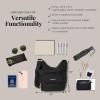 imageBaggallini Criss Cross 10x11 Crossbody Women Lightweight WaterResistant Nylon Travel Bag WRFID ampamp Quick Access PocketsBlack Zebra Emboss