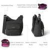 imageBaggallini Criss Cross 10x11 Crossbody Women Lightweight WaterResistant Nylon Travel Bag WRFID ampamp Quick Access PocketsCharcoal