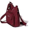 imageBaggallini Criss Cross 10x11 Crossbody Women Lightweight WaterResistant Nylon Travel Bag WRFID ampamp Quick Access PocketsDark Cherry