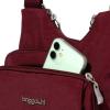 imageBaggallini Criss Cross 10x11 Crossbody Women Lightweight WaterResistant Nylon Travel Bag WRFID ampamp Quick Access PocketsDark Cherry